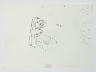 Original Walt Disney Production Drawing from Pocahontas featuring Pocahontas