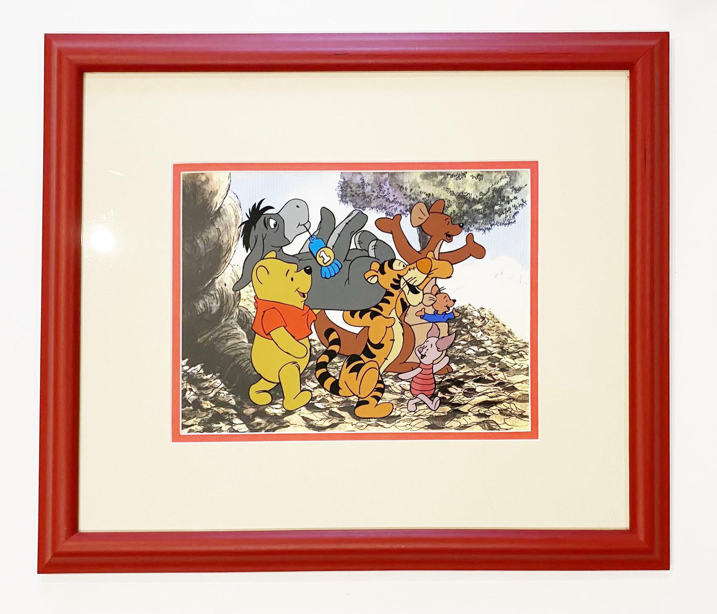 Walt Disney Educational TV Production Cel featuring Winnie the Pooh and Friends