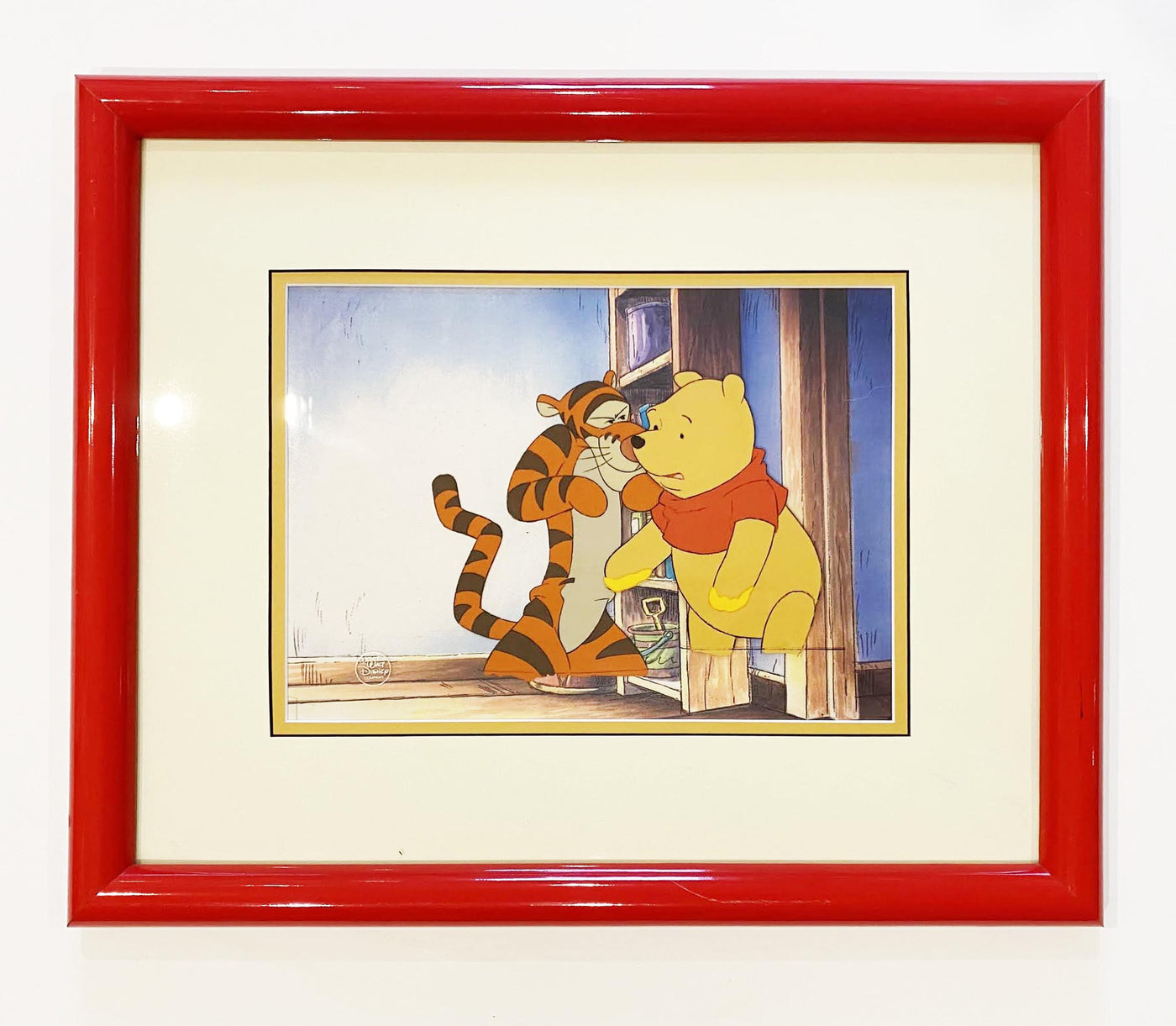 Walt Disney Educational TV Production Cel featuring Winnie the Pooh and Tigger