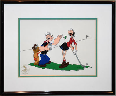 Original Popeye Limited Edition Sericel, Spinach of Champions, featuring Popeye and Olive Oyl