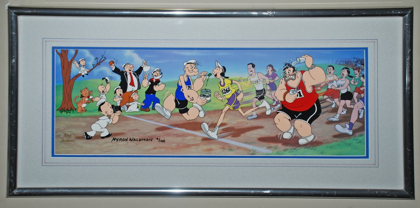Original Popeye Limited Edition Cel, Strong to the Finish