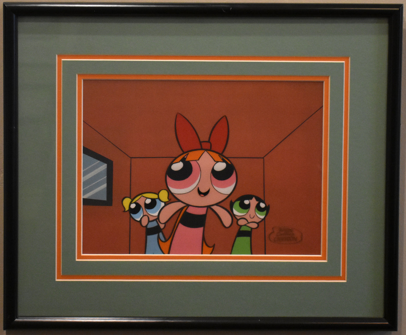Cartoon Network Production Cel Powerpuff Girls featuring Buttercup, Blossom, and Bubbles