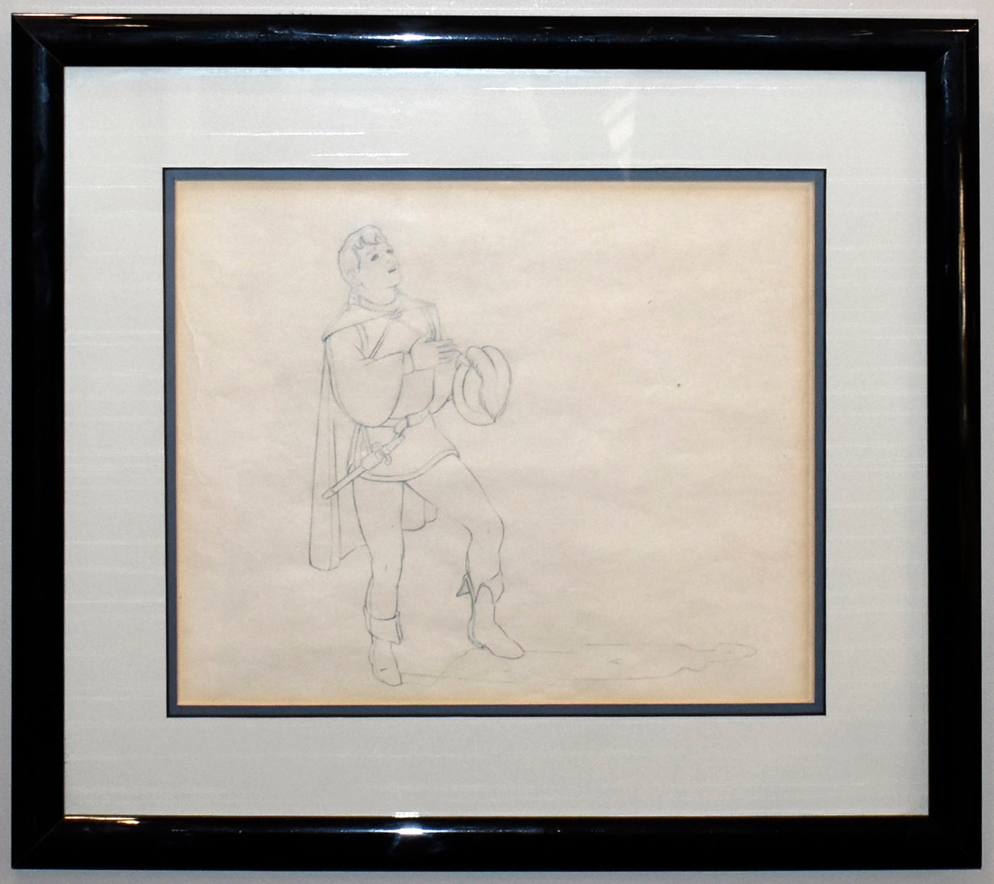 Original Walt Disney Production Drawing from Snow White and the Seven Dwarfs Featuring The Prince