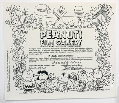 Original Peanuts A Charlie Brown Christmas Limited Edition Cel, Friendly Advice, Signed by Bill Melendez
