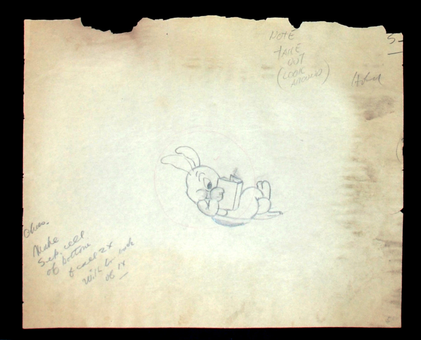 Walter Lantz Oswald Production Drawing