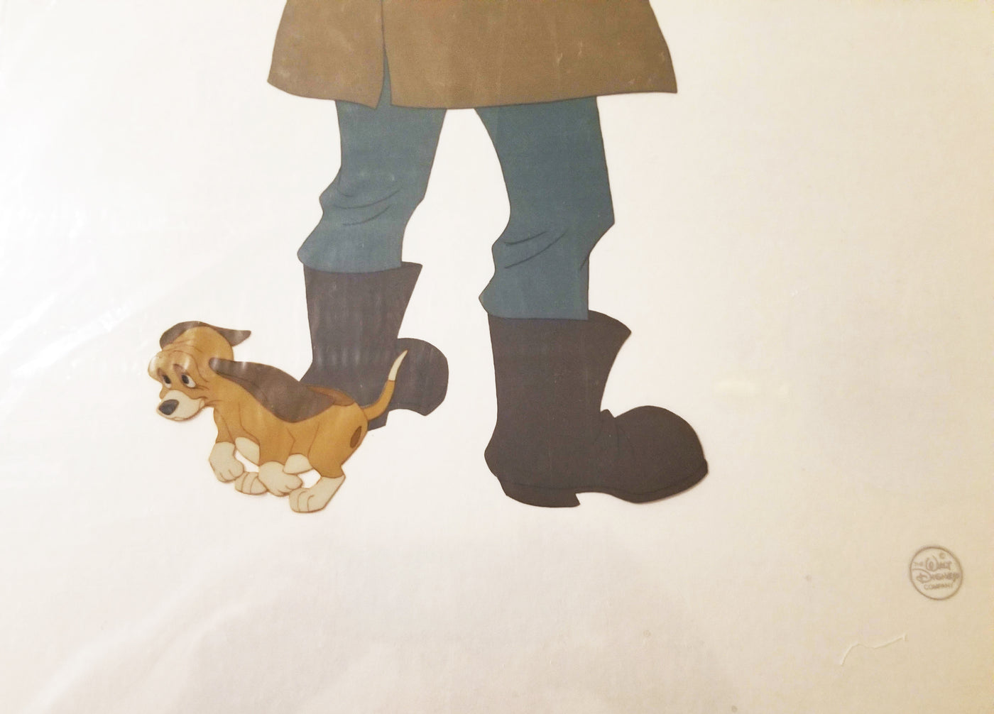 Original Walt Disney Production Cel from The Fox and the Hound featuring young Copper and Slade