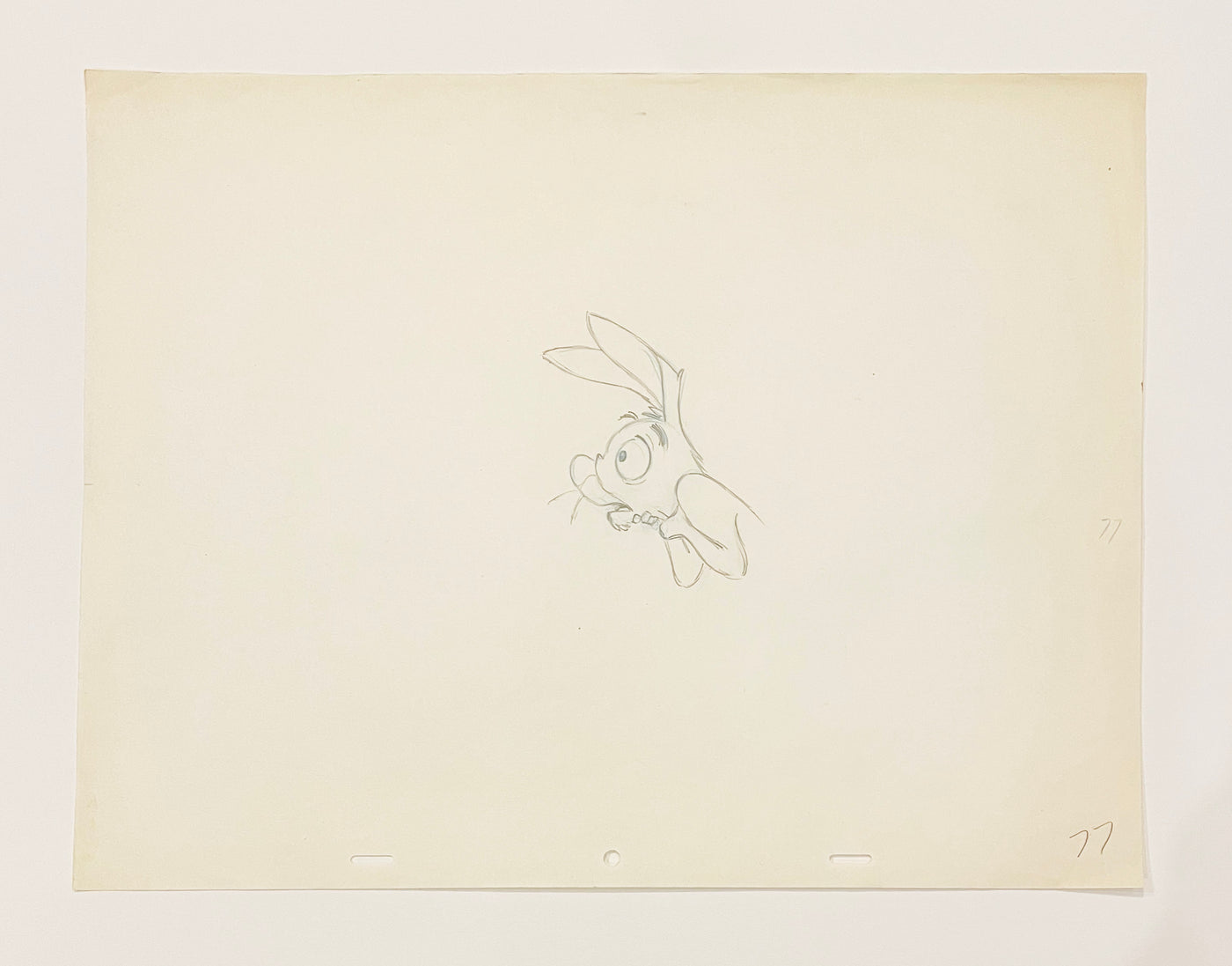 Original Walt Disney Winnie the Pooh Production Drawing featuring Rabbit