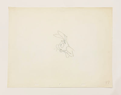 Original Walt Disney Winnie the Pooh Production Drawing featuring Rabbit