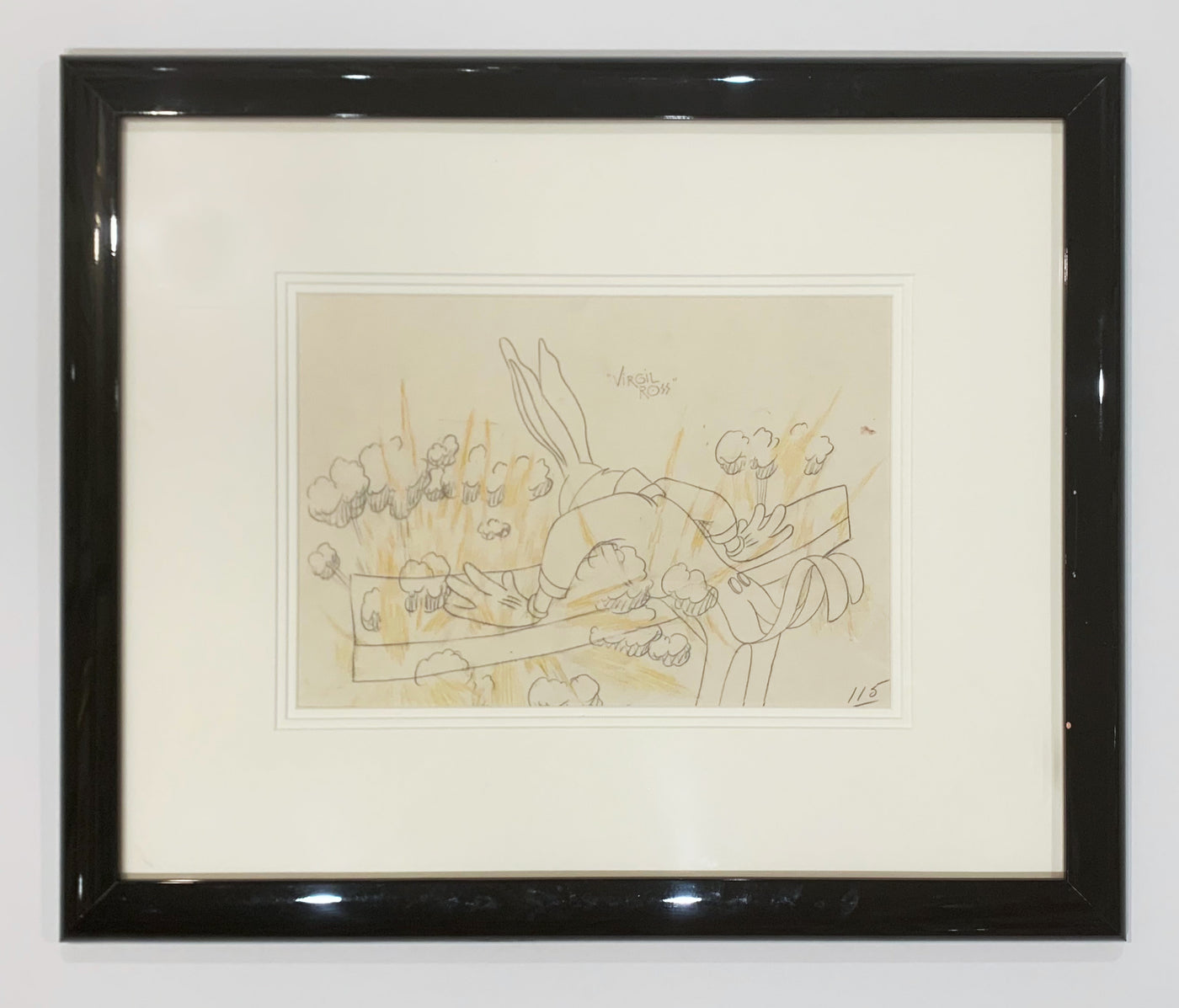 Original Warner Brothers Production Drawing from Rhapsody Rabbit (1946 ...