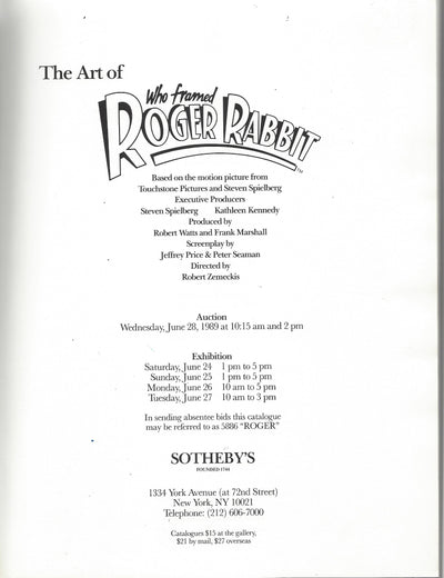 Original Walt Disney Production Cel from Who Framed Roger Rabbit?