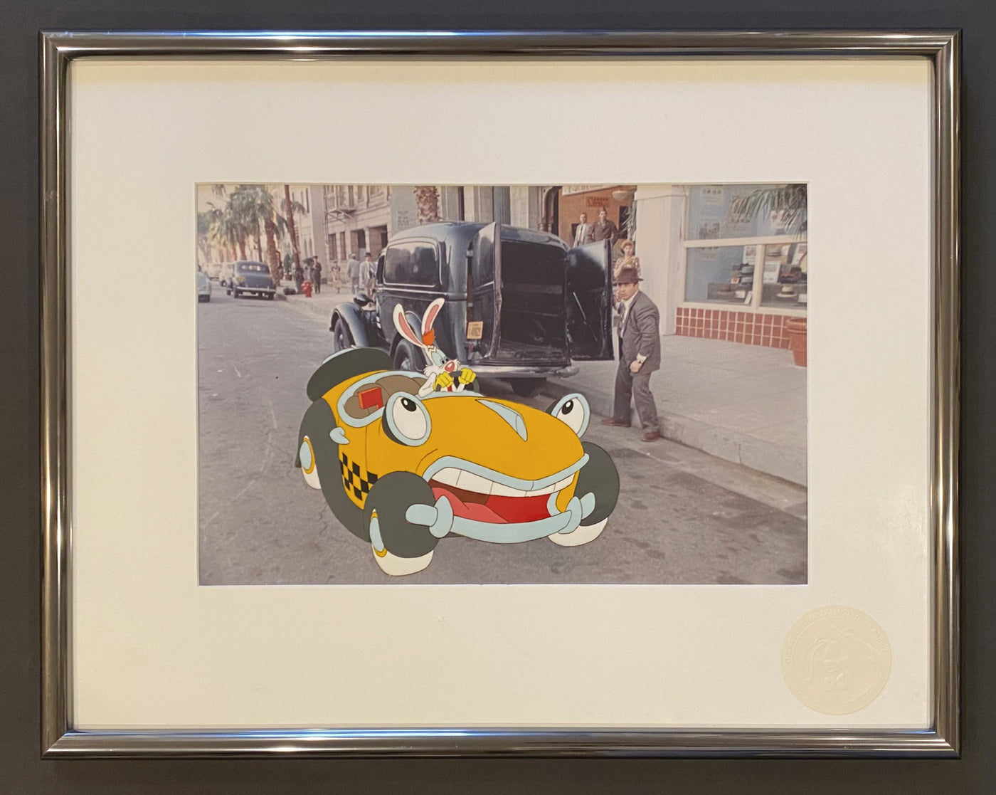 Walt Disney Who Framed Roger Rabbit? Production Cel of Roger Rabbit, Eddie Valiant and Benny the Car
