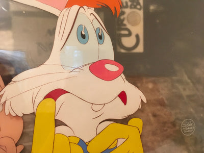 Original Walt Disney Production Cel from Who Framed Roger Rabbit featuring Roger Rabbit and Baby Herman