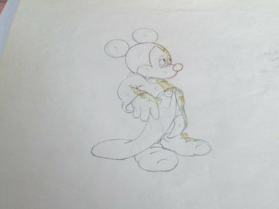 Original Disney Production Drawing Featuring Mickey Mouse from Fantasia