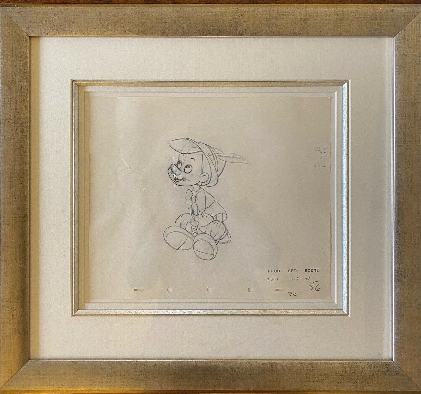 Original Walt Disney Production Drawing from Pinocchio