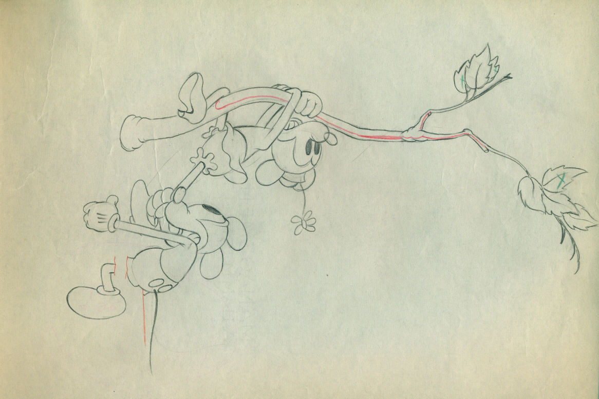 Original Walt Disney Production Drawing from Mickey's Rival (1936)