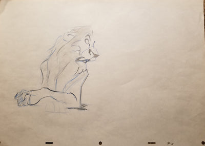 Original Walt Disney Production Drawing from The Lion King
