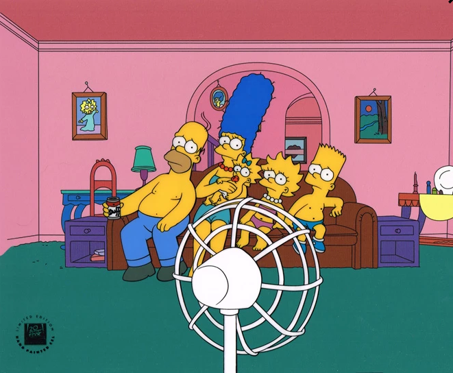Original Simpsons Limited Edition Cel Heat Wave