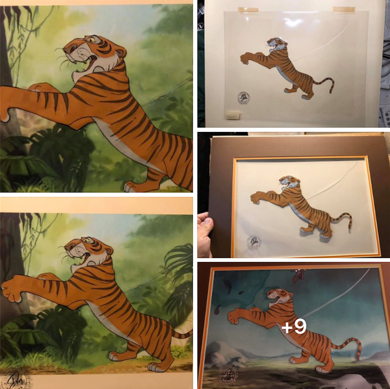 Original Walt Disney Production Cel from The Jungle Book featuring Shere Khan