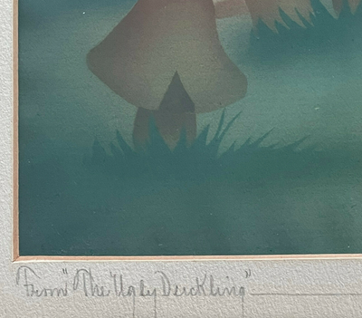 Original Walt Disney Production Cel on Courvoisier Background from The Ugly Duckling (1939)