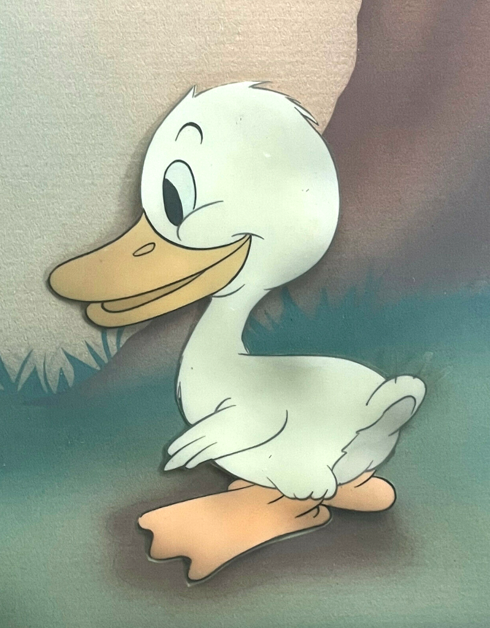 Original Walt Disney Production Cel on Courvoisier Background from The Ugly Duckling (1939)