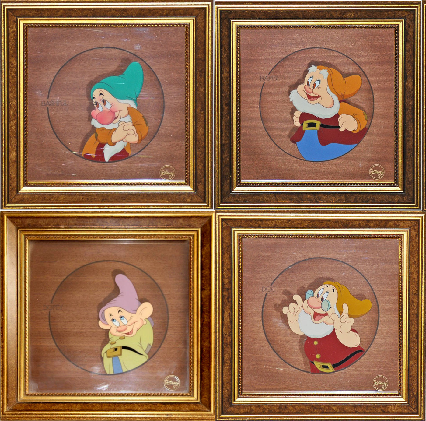 Original Walt Disney Limited Edition Courvoisier Snow White non-matching set of 10
