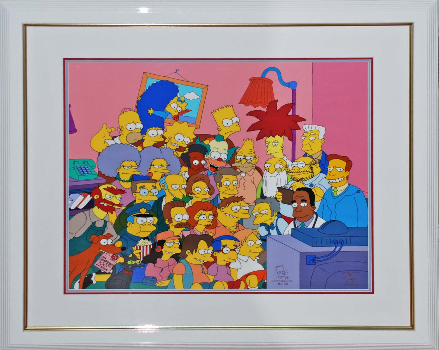 Original Simpsons Limited Edition Cel, Cast'N Couch