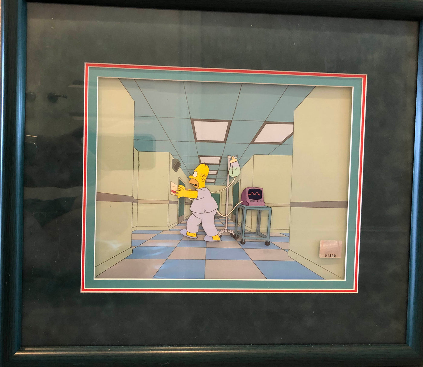 Original Simpsons Production Cel featuring Homer Simpson