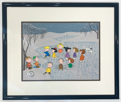 Original Peanuts Limited Edition Cel, The Great Skate, Signed by Bill Melendez