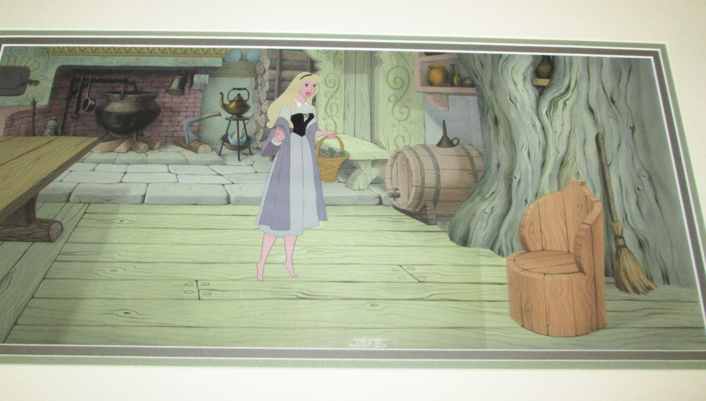 Original Disney Sleeping Beauty Production Cel on Pan Production background