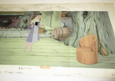 Original Disney Sleeping Beauty Production Cel on Pan Production background