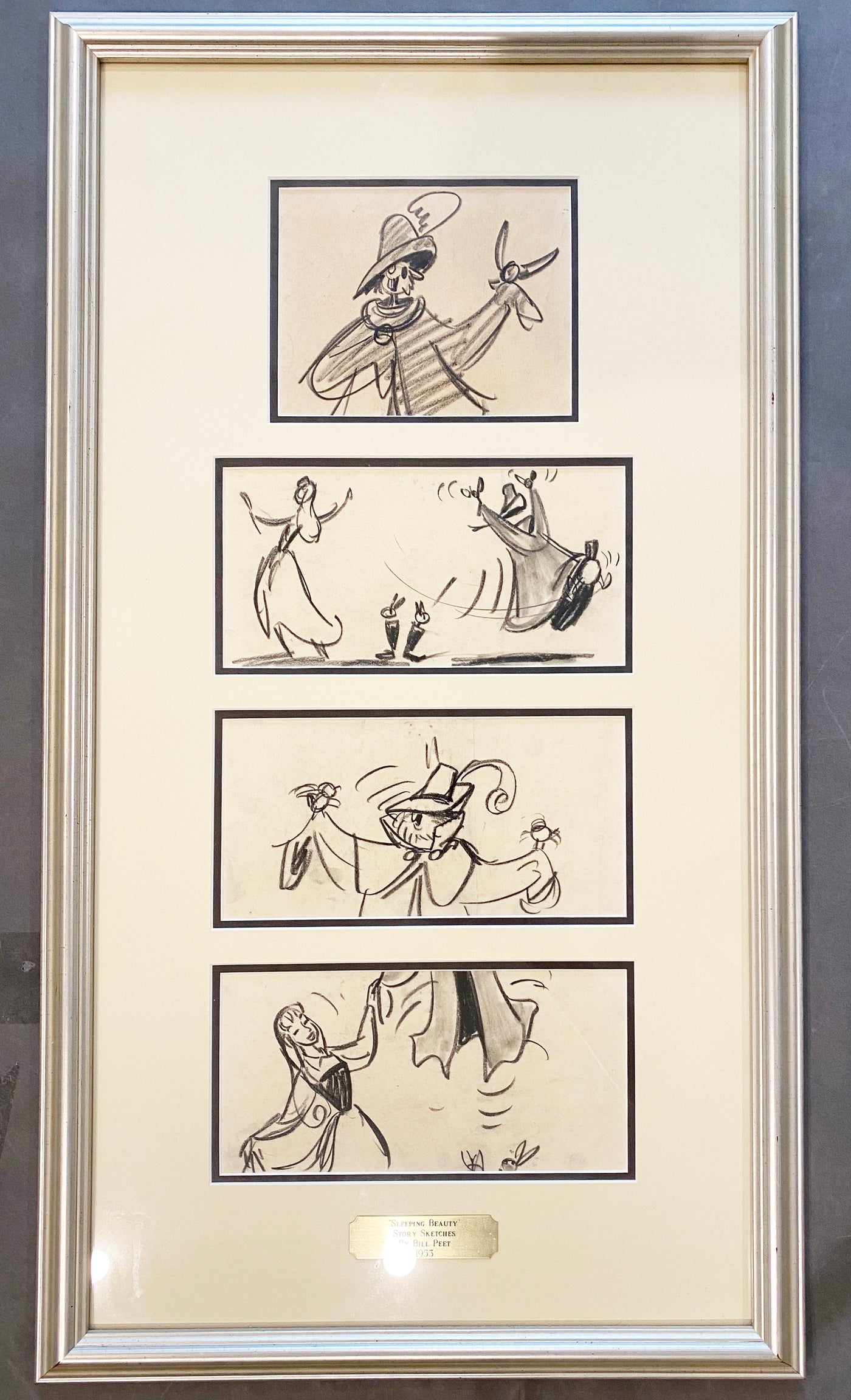 Original Walt Disney Set of 4 Story Board Drawings by Bill Peet