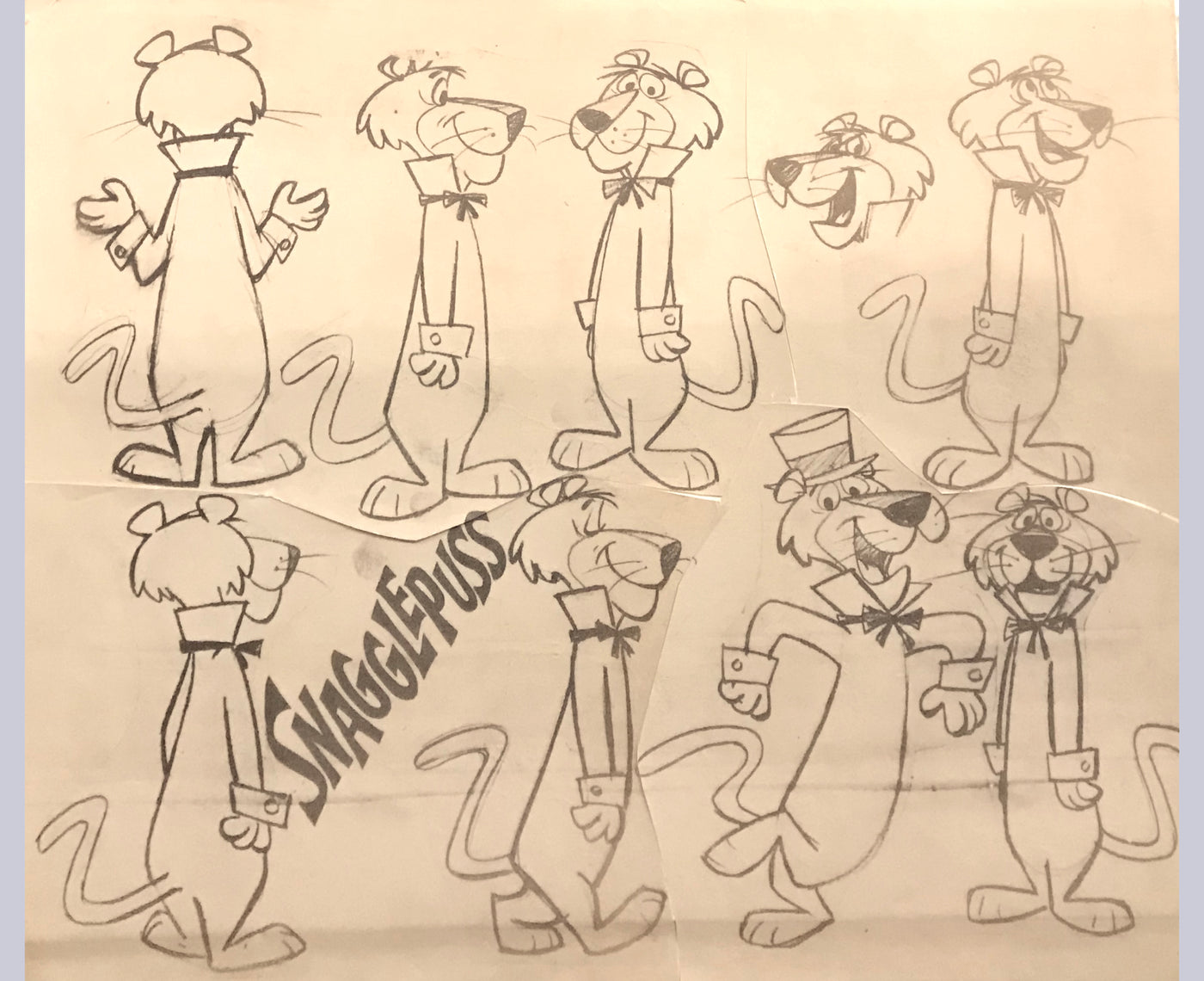 Hanna Barbera Model Sheet of Snagglepuss