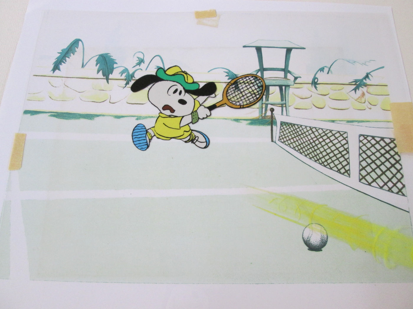 Original Peanuts Production Cel featuring Snoopy from You're a Good Sport, Charlie Brown