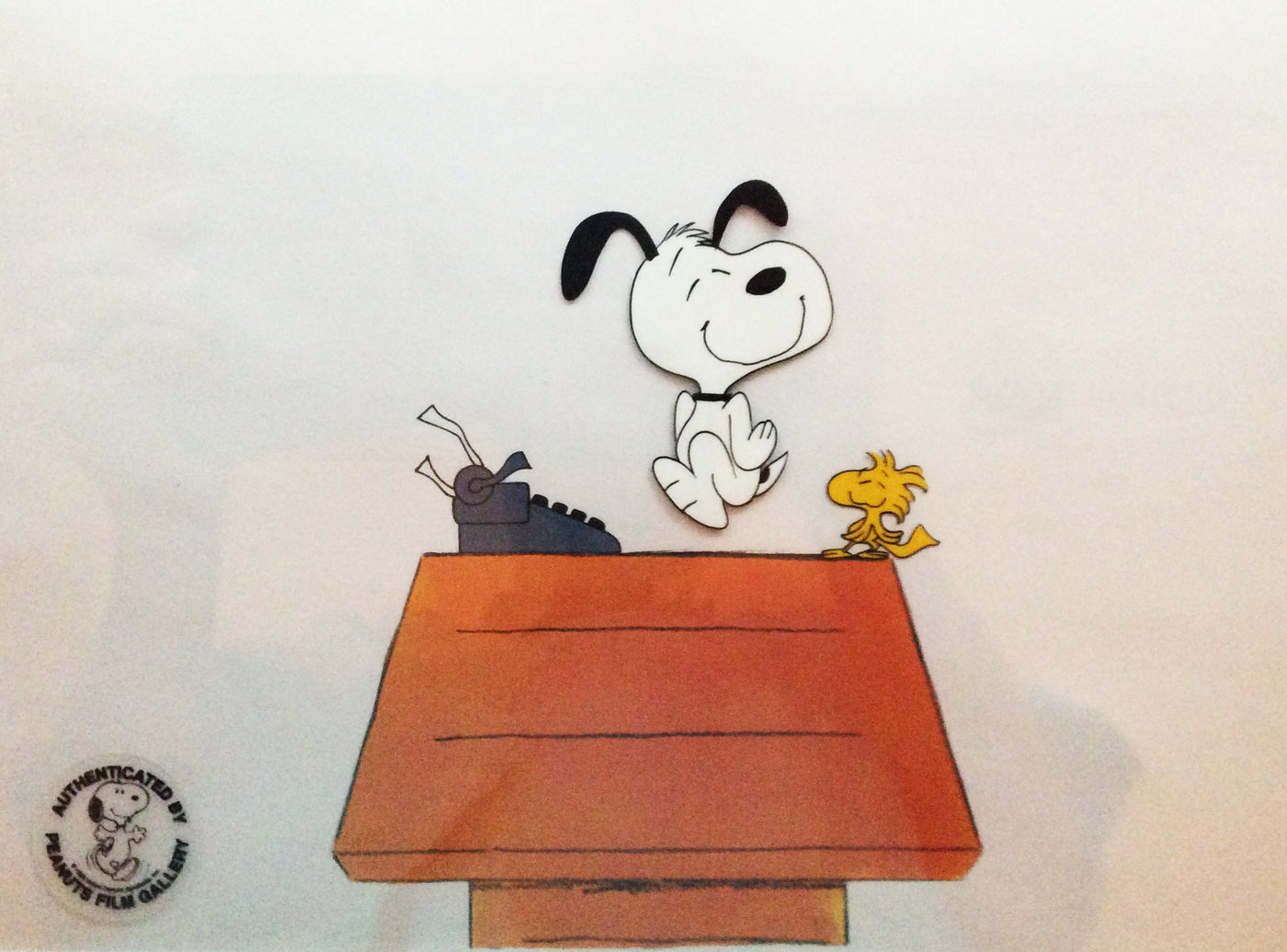 Original Peanuts Production Cel with Two Matching Production Drawings from Snoopy!!! The Musical (TV special)