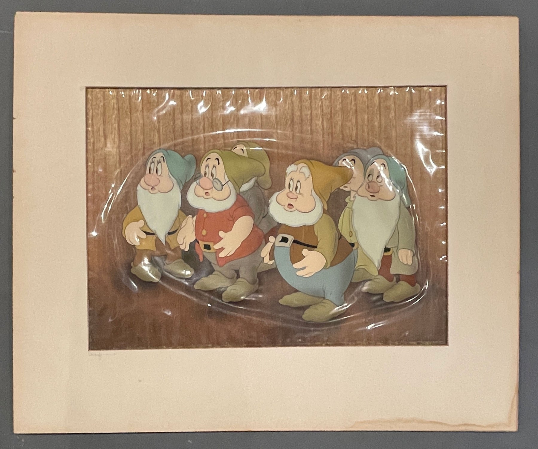 Original Walt Disney Production Cel On Courvoisier Background From Snow White And The Seven 