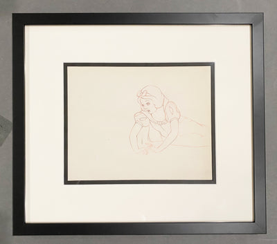Original Walt Disney Production Drawing Featuring Snow White