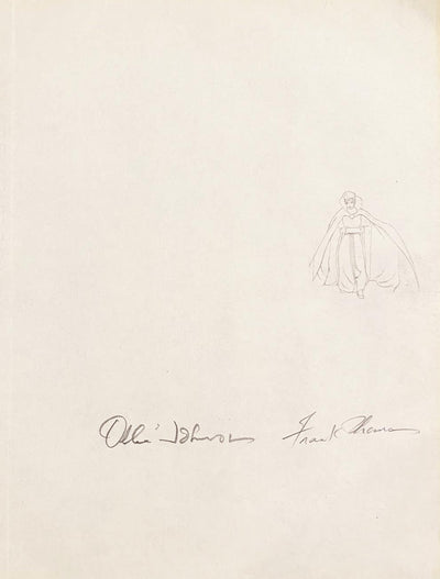 Walt Disney Production Drawing Featuring The Queen signed by Ollie Johnston and Frank Thomas