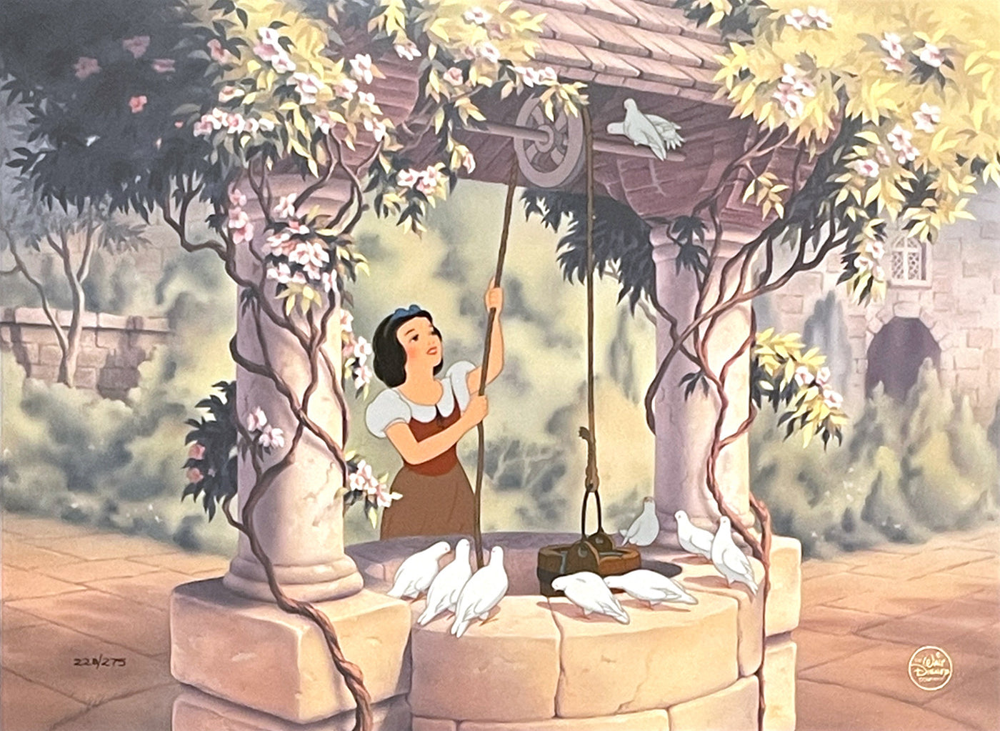 Original Walt Disney Limited Edition Cel "Snow White at the Well" from Snow White and the Seven Dwarfs