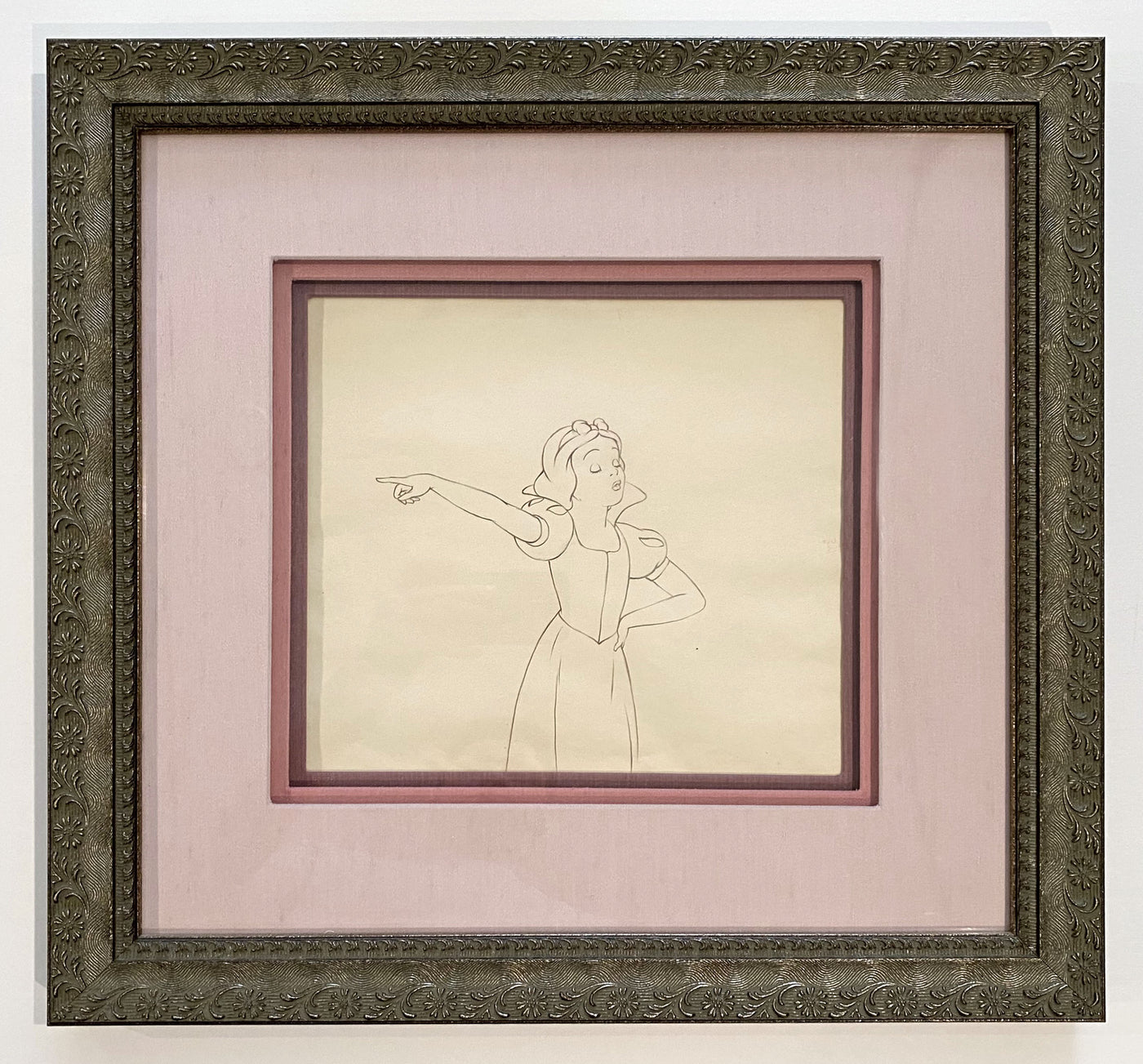 Original Walt Disney Production Drawing Featuring Snow White