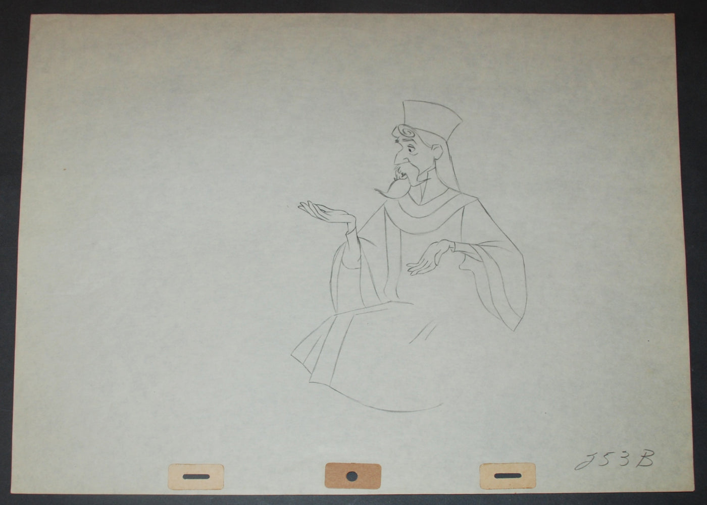 Original Walt Disney Production Drawing from Sleeping Beauty featuring King Stefan