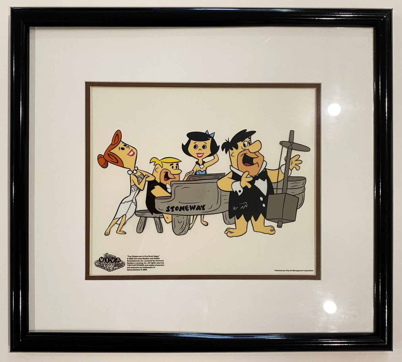 Hanna Barbera "The Flintstones in Viva Rock Vegas" Limited Edition Sericel from The Flintstones