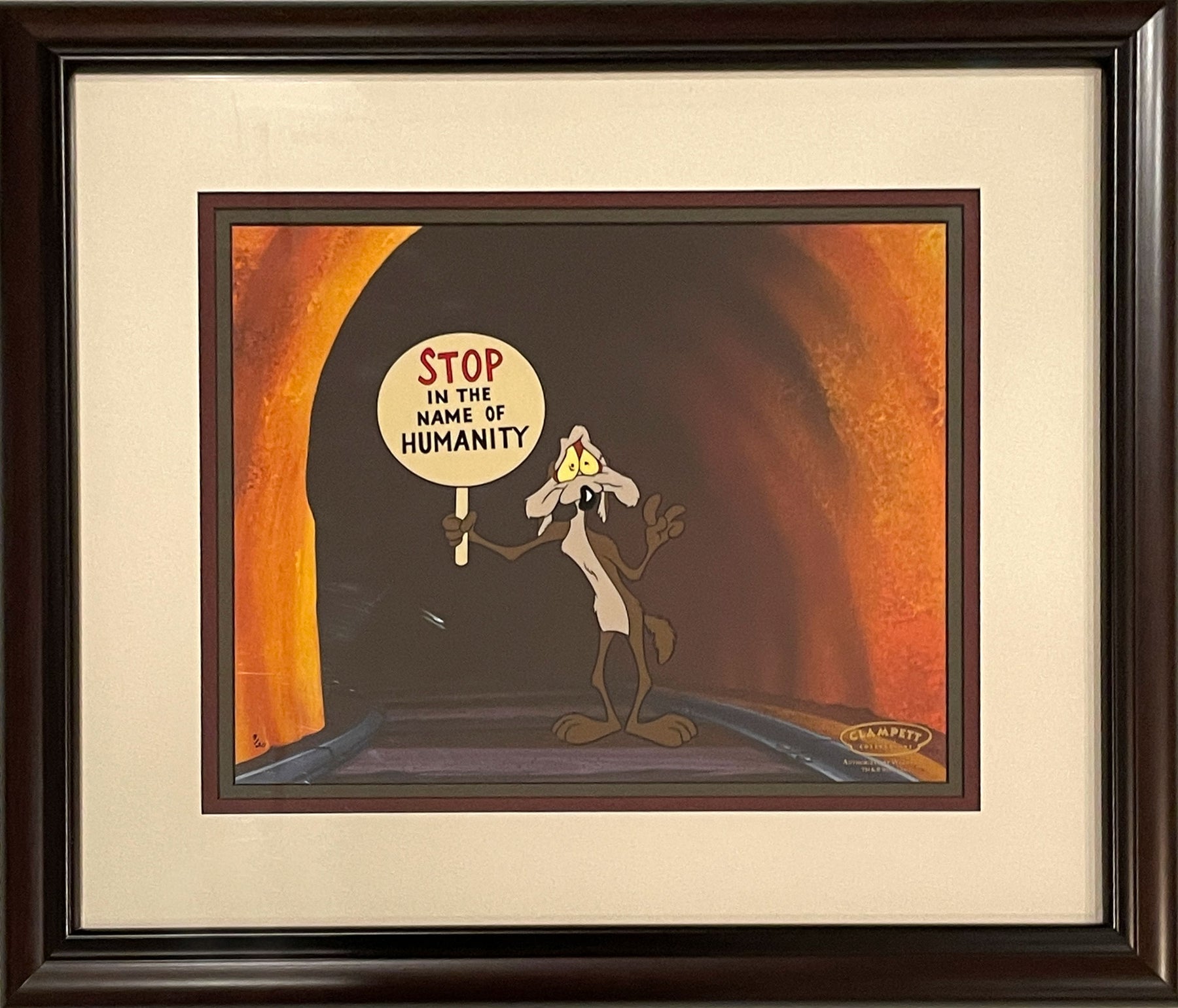 Warner Bros Wile E. Coyote & Roadrunner 'Acme Sky Drone' Sericel - Ltd Ed Animation Art