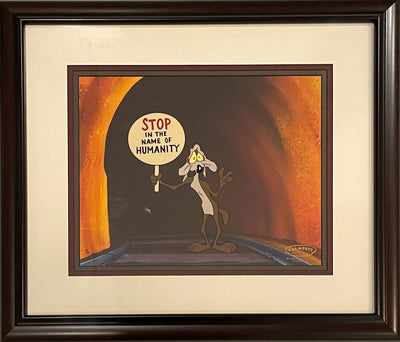 Warner Brothers Sericel "Stop! Look! And Hasten" Featuring Wile E. Coyote