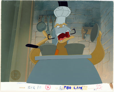 Disney Beauty and the Beast Cel Setup on Production Background featuring the Stove