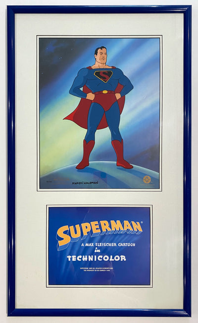 Fleischer Studios Limited Edition Cel of Superman signed by Myron Waldman