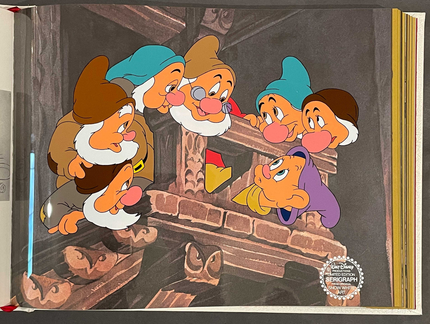 Original Walt Disney's Snow White and the Seven Dwarfs Book with Four Original Color Serigraphs