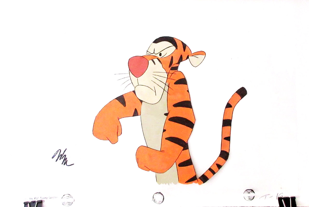 Original Walt Disney Production Cel from Winnie the Pooh and A Day for Eeyore featuring Tigger