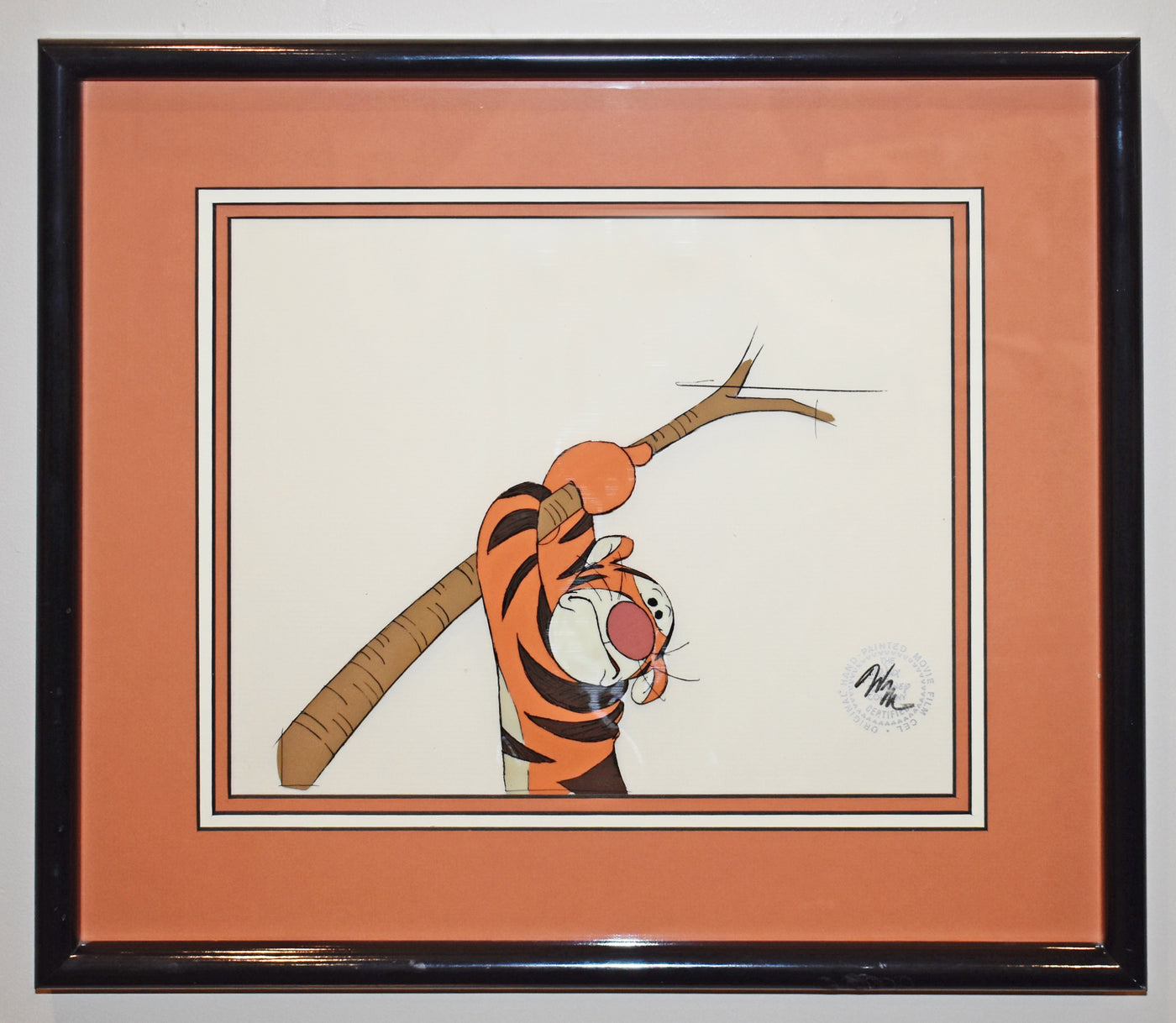 Original Walt Disney Production Cel from "The Many Adventures of Winnie the Pooh" featuring Tigger