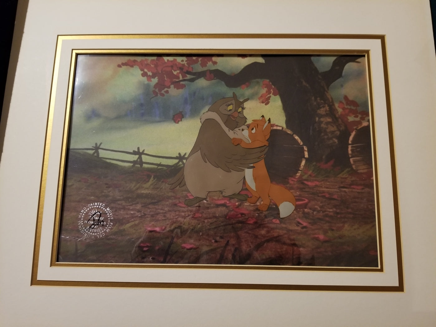 Original Walt Disney Production Cels from The Fox and the Hound featuring Tod and Big Mama