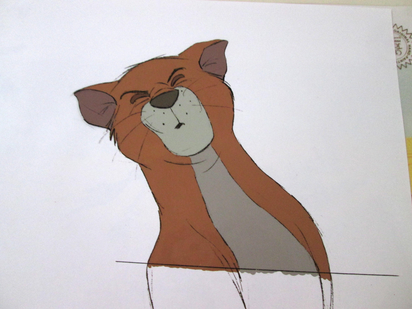 Original Walt Disney Production Cel from The Aristocats featuring Thomas O'Malley